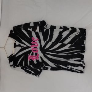 Black and white tie dye shirt